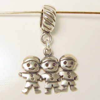 Three Boys Smaller Sterling Silver Dangle Charm  Other Products  
