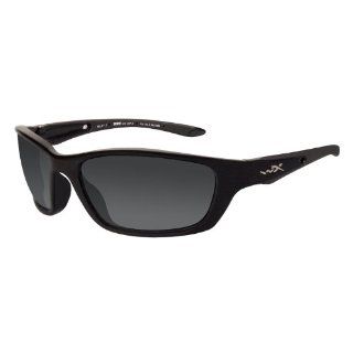 Wiley X Brick Sunglasses, Polarized Smoke Grey, Gloss Black  Safety Glasses  Sports & Outdoors