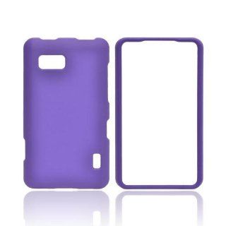 Purple LG Ls860 Cayenne Rubberized Hard Plastic Snap On Shell Case Cover Cell Phones & Accessories