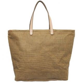 Medium Jute Beach/shopping Tote Bag khaki Clothing