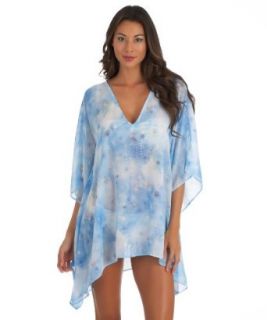 LUXE By Lisa Vogel   Celestial Tunic Blue OS Fashion Swimwear Cover Ups