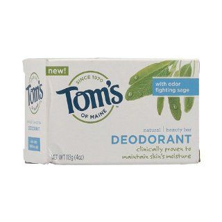 Tom's of Maine Natural Beauty Bar Deodorant with Odor Fighting Sage   4 oz   Case of 6 Tom's of Mai Baby