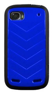 CP ZTEN861MIX06 2 Tone Crystal Shield Case for ZTE N861 Warp Sequent�   1 Pack   Non Retail Packaging   Blue/Black Cell Phones & Accessories
