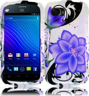 For ZTE Warp Sequent N861 Hard Design Cover Case Violet Lily Cell Phones & Accessories