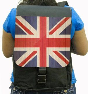 Rikki KnightTM Great Britain Flag On Distressed Wood Back Pack