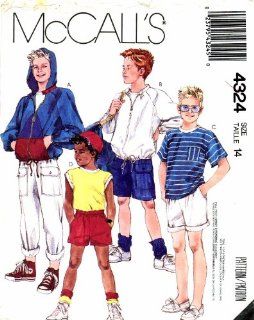 McCall's 4324 Sewing Pattern Boys Jacket Tops Pants Shorts Size 14