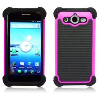 HUAWEI MERCURY M886 ARMOR 3 IN 1 RUBBER, HOT PINK Cell Phones & Accessories