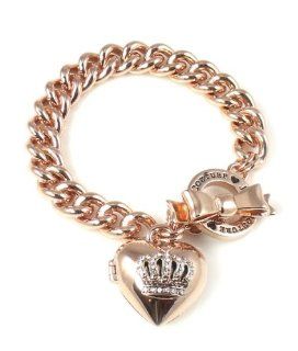 Juicy Couture Jewelry Rose Gold Crown Heart Locket Charm Bracelet Jewelry