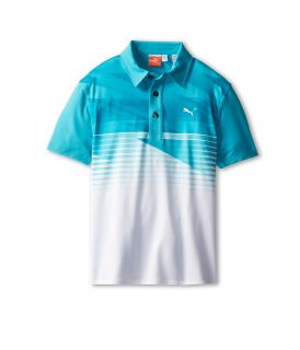 PUMA Golf Kids Indigital Polo Boys Short Sleeve Pullover (Blue)