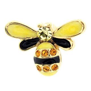 Enamel Bee Tack Swarovski Crystal Bug Pin Fantasyard Jewelry