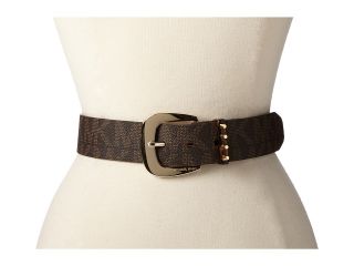 MICHAEL Michael Kors 40mm MK Logo Pvc with/ Tortoise And Astor Stud Loop Womens Belts (Brown)