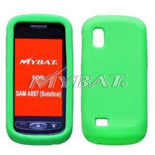 Green Gel Skin Protector Case Soft Rubberized Silicone Cover for Samsung Solstice SGH A887 AT&T Cell Phones & Accessories