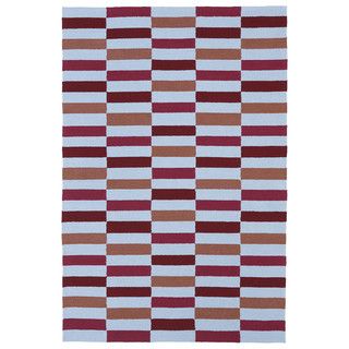 Indoor/ Outdoor Luau Multicolored Stripes Rug (2 X 3)