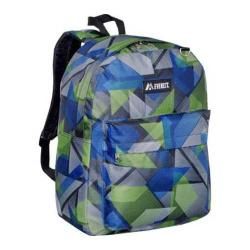 Everest Pattern Printed Backpack (set Of 2) Blue/green Geometric