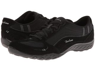 SKECHERS Relaxed Fit Breathe   Easy   Just Relax Womens Lace up casual Shoes (Black)