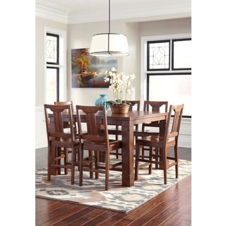 Signature Designs By Ashley Chimerin Counter height Medium Brown Dining Room Extension Table