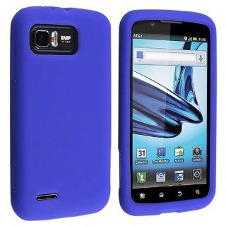 Silicone Skin Case for Motorola Atrix 2 MB865, Blue Cell Phones & Accessories