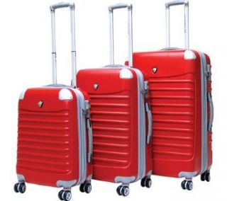 CalPak Sonic II 3 Piece ABS Expandable Hardside Spinner Luggage Set   Red Clothing