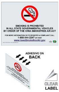 Smoking Prohibited In All State Vehicles Label NHE 7690 Iowa  Message Boards 