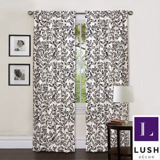 Lush Decor Silver 84 inch Ventura Curtain Panel
