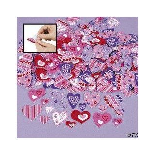 500 Colorful FUNKY HEART VALENTINE'S Day Foam STICKER SHAPES/Scrapbooking SUPPLIES/Self Adhesive/Arts/Crafts ACTIVITY/Love