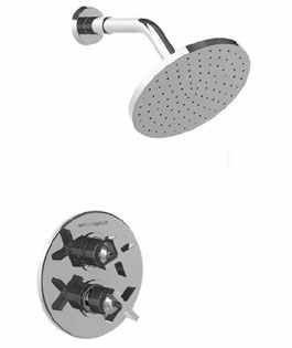 Watermark 37 6.4 BL3 HCO Blue Hammered Copper Thermostatic Shower   Bathtub And Showerhead Faucet Systems  
