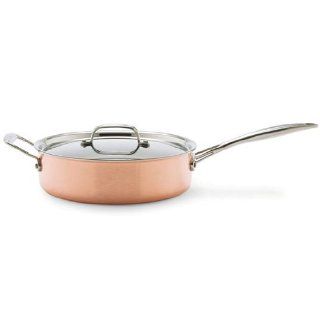 Cooks Copper Tri ply Covered Saute pan Kitchen & Dining