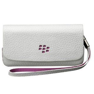 White W/ Pink Accent Folio F/ Blackberry 91Xx Cell Phones & Accessories