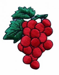 ID #1170 Bunch of Grapes Embroidered Iron On Applique Patch