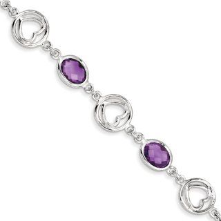 Sterling Silver Amethyst Bracelet Jewelry