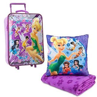  Rolling Disney Fairies Tinker Bell Luggage, Pillow & Blanket Set Tinkerbell 