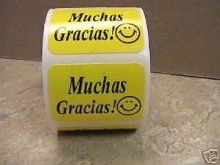 1000 .875x1.25 Muchas Gracias Mailing Labels Stickers 