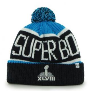NFL 2014 SUPER BOWL XLVIII Logo Cuffed Knit Hat With Pom Pom by '47 Brand Clothing