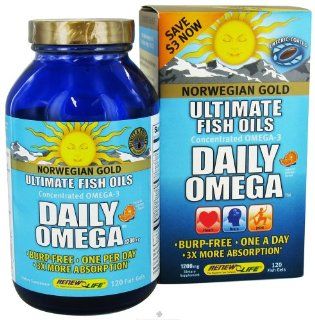 Norwegian Gold Daily Omega   120 fish gels,(Renew Life) Health & Personal Care