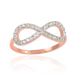 Diamond Infinity Ring, 14k (available in Rose Gold, Yellow Gold, or White Gold) Promise Rings Jewelry