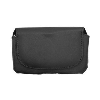Black Faux Leather Pouch Cover Case for Samsung Galaxy Note N7000 SGH I717 SGH T879 Cell Phones & Accessories