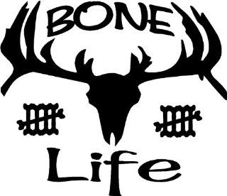 10in Bone Life Collector White Decal Sticker Hunting Deer Buck Back Window Wall Art Label Emblem Car Truck Camo Commander Outdoors   Other Products  