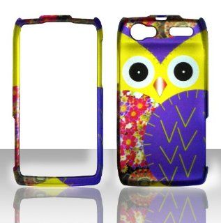 2D Yellow Owl Motorola Electrify 2 XT881 U.S. Cellular Case Cover Hard Phone Case Snap on Cover Rubberized Touch Protector Cases Cell Phones & Accessories
