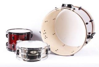 Pearl VX903 3 Piece Shell Pack 22" Bass Drum, 12" Tom, 14" Snare Wine Red 886830927461 Musical Instruments