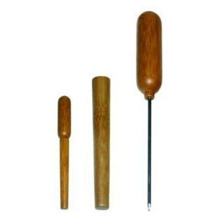 Stainless Steel Ice Pick with Wooden Bamboo Handle and Sheath Ice Crushers Kitchen & Dining