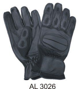 Premium Cowhide Leather/Mesh Combo Driving Gloves W/Gel Palm AL 3026 L Automotive