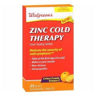  Zinc Cold Therapy Quick Dissolving Tablets, Citrus, 25 ea Health & Personal Care