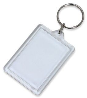 10 Large Blank Plastic Key Chain Rectangle  Key Tags And Chains 