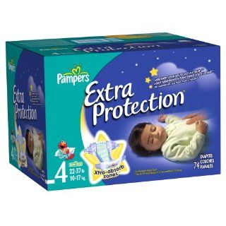 Pampers Extra Protection Diapers Size 4 Super Pack 74 Count Health & Personal Care