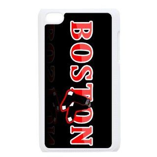 Custom Boston Red Sox Hard Back Cover Case for iPod Touch 4th IPT910 Cell Phones & Accessories