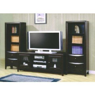 Cappuccino Finish Flat Panel TV Stand Entertainment Center   Home Entertainment Furniture