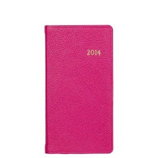 2014 Pocket Datebook Journal, Genuine Goatskin Leather, 6", Red  Appointment Books And Planners 