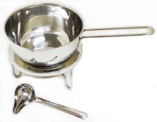 18/8 Stainless Steel Butter Warmer with Stand, Candle and Ladle Kitchen & Dining