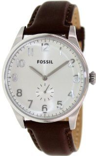 Fossil Men's FS4851 "The Agent" Stainless Steel Watch with Leather Band at  Men's Watch store.