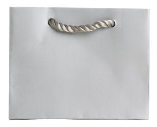 Jillson Roberts Tiny Tote Gift Bag, Silver Matte, 12 Count (TT914)  Gift Wrap Bags 